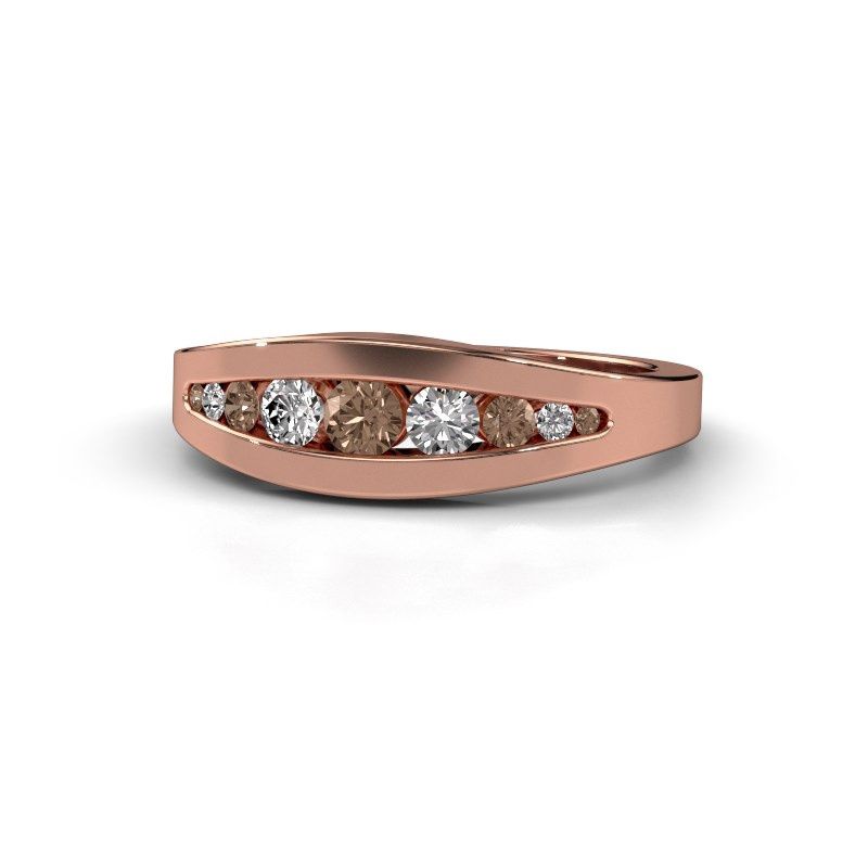 Afbeelding van Ring Oneida<br/>585 rosé goud<br/>Bruine diamant 0.363 crt