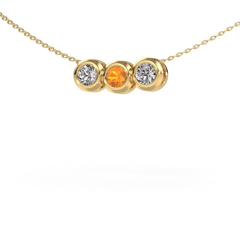 Ketting Kim 3 585 goud citrien 4 mm