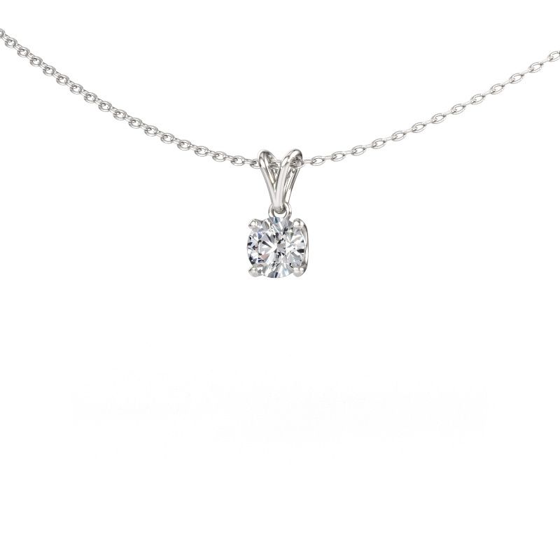 Pendentif Sam RND 950 platine diamant synthétique 0.50 crt