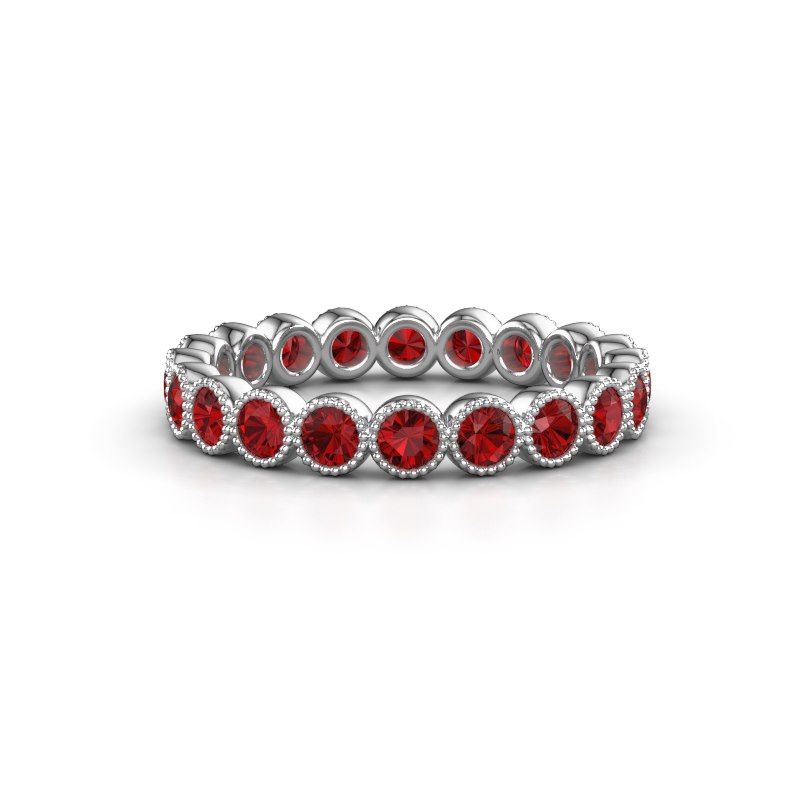 Image of Ring Mariam 0.05 585 white gold ruby 2.4 mm