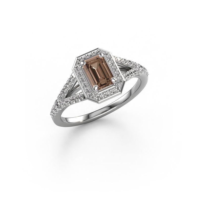 Verlobungsring Pamela EME 585 Weißgold Braun Diamant 0.987 crt