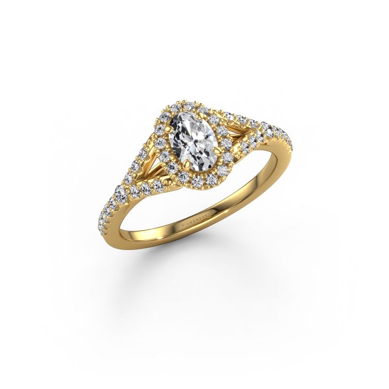 Verlovingsring Kimber OVL 585 goud diamant 0.722 crt