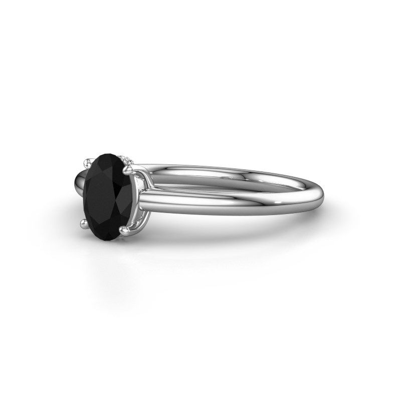 Bild von Verlobungsring haley ovl 1<br/>585 Weißgold<br/>Schwarz Diamant 0.984 crt