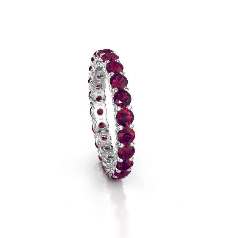 Image of Stackable ring Michelle full 3.0 585 white gold rhodolite 3 mm