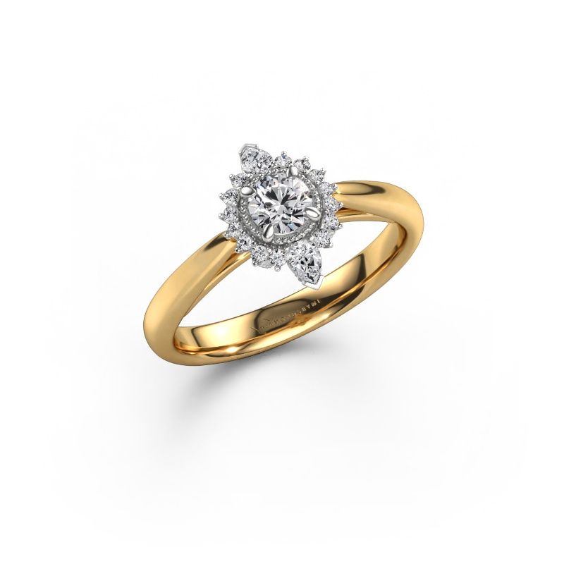 Engagement ring Susan 585 gold lab-grown diamond 0.594 crt