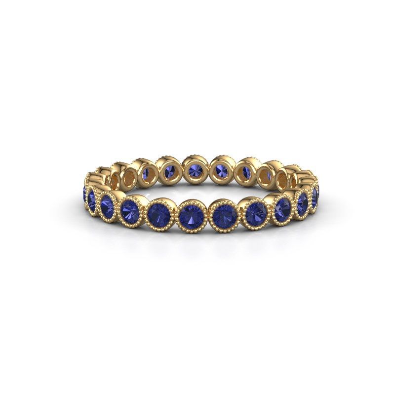 Image of Ring Mariam 0.03 585 gold sapphire 2 mm