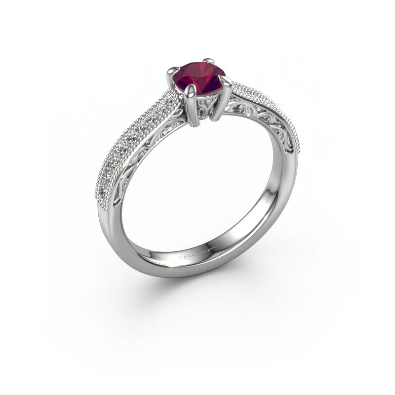 Verlobungsring Shonta RND 950 Platin Rhodolit 4.7 mm