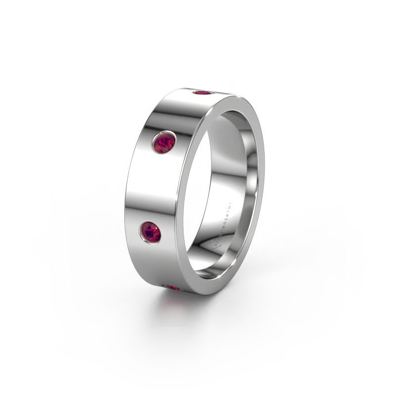 Wedding ring WH0105L16BP 950 platinum rhodolite 2.4 mm ±6x2 mm