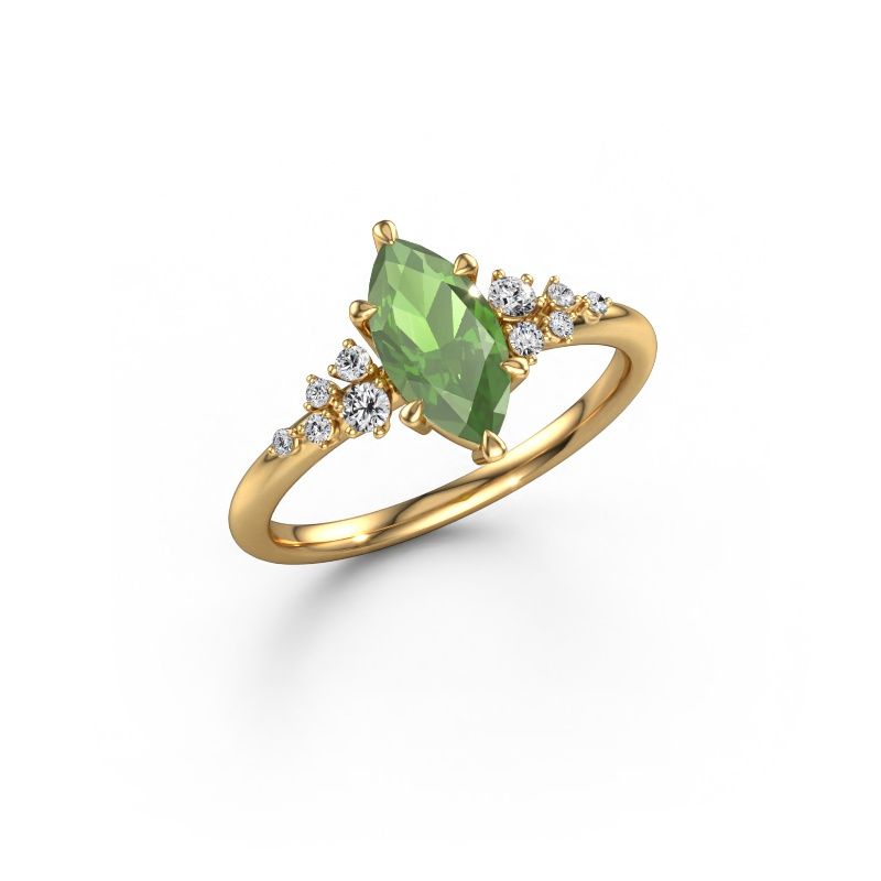 Ring Royce MRQ 585 Gold Turmalin grün 10x5 mm