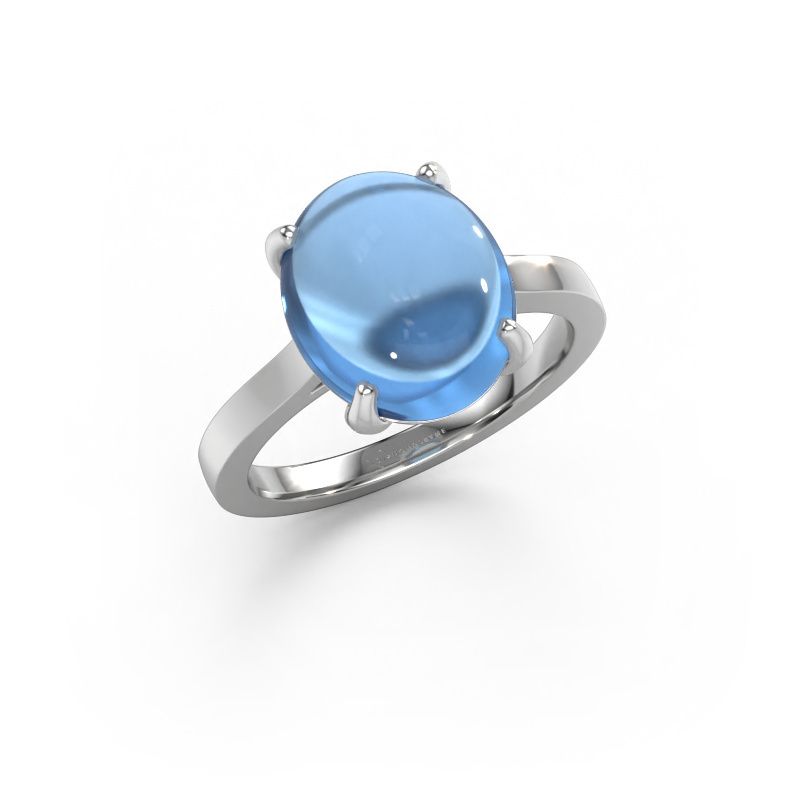 Ring Mallie 1 950 platinum blue topaz 7x5 mm