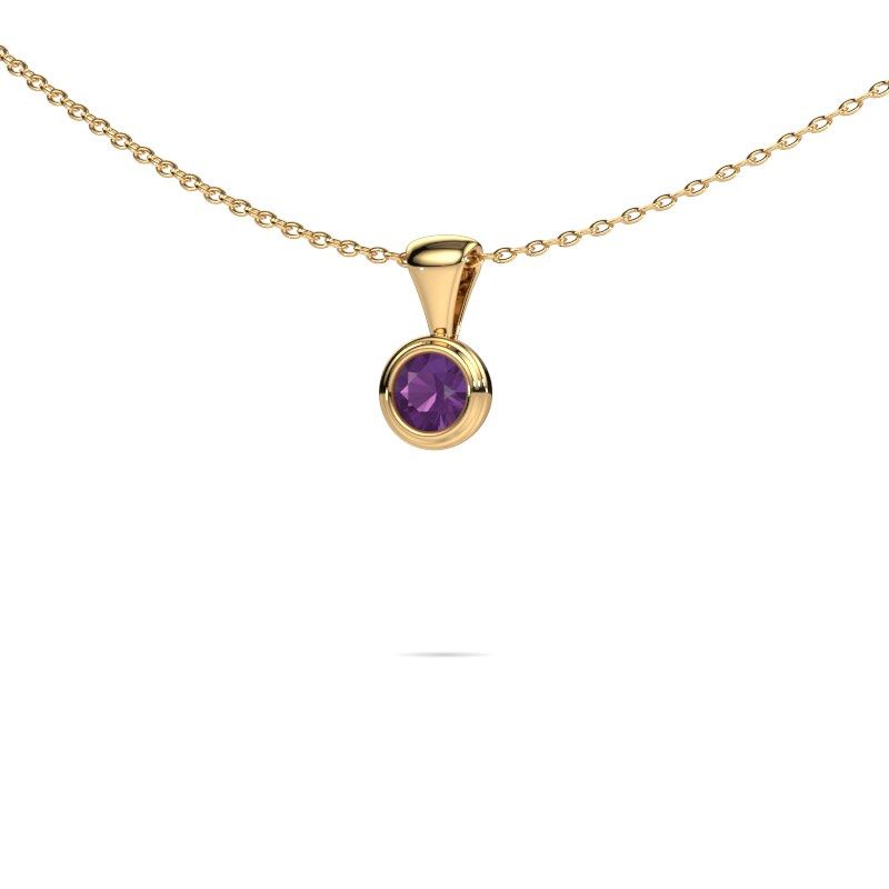 Pendant Lieke 585 gold amethyst 4 mm
