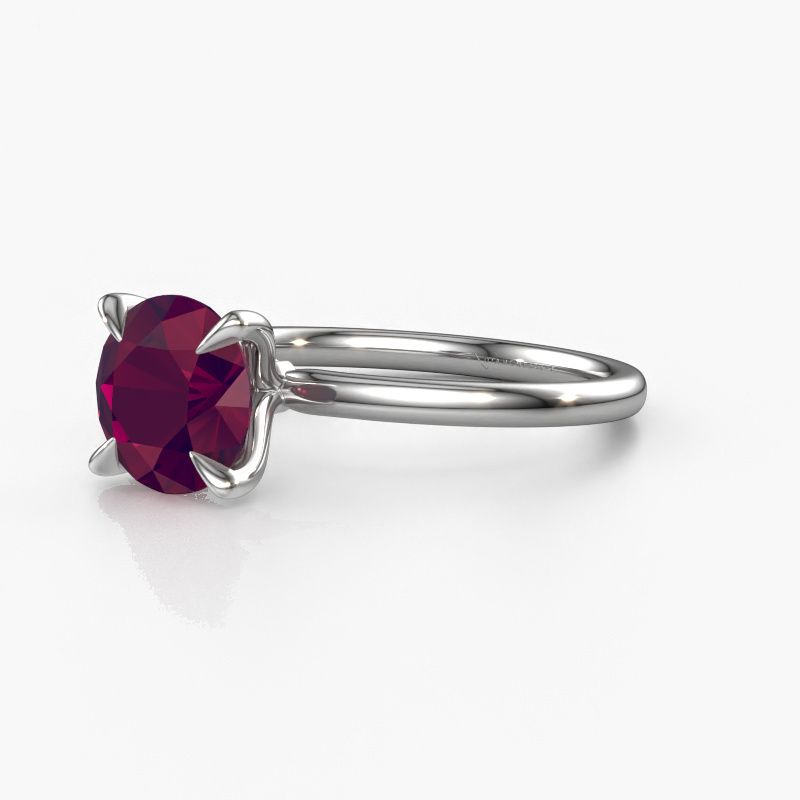 Image of Engagement Ring Crystal Rnd 1<br/>950 platinum<br/>Rhodolite 8 mm