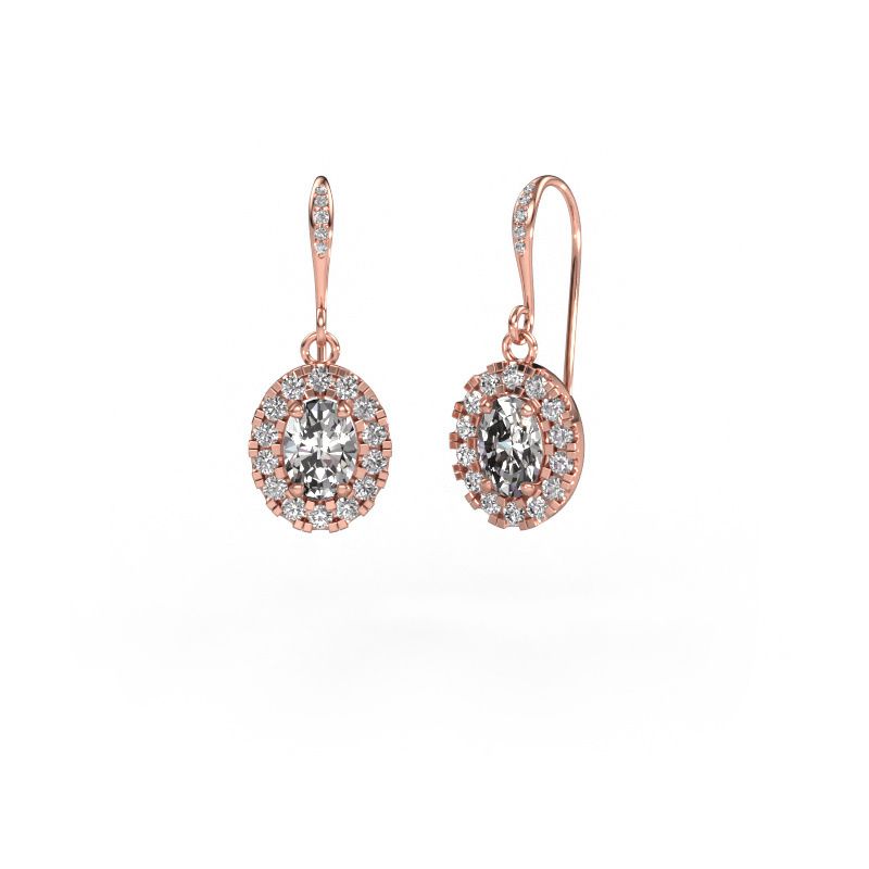 Drop earrings Jorinda 2 585 rose gold lab-grown diamond 1.99 crt