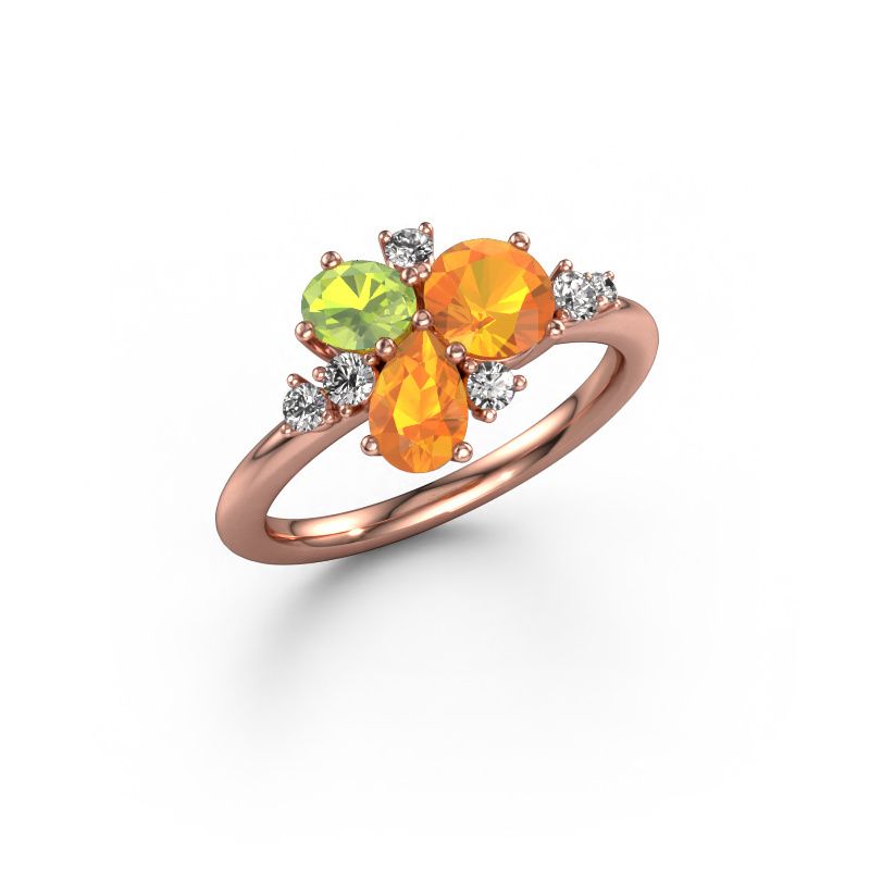 Bague Anja 585 or rose citrine 5.4 mm