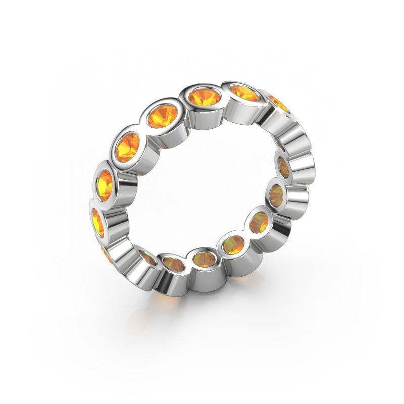 Stackable ring Edwina 3 585 white gold citrin 3 mm