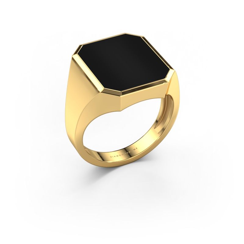 Signet ring Lars 5 light 585 gold onyx 16x13 mm