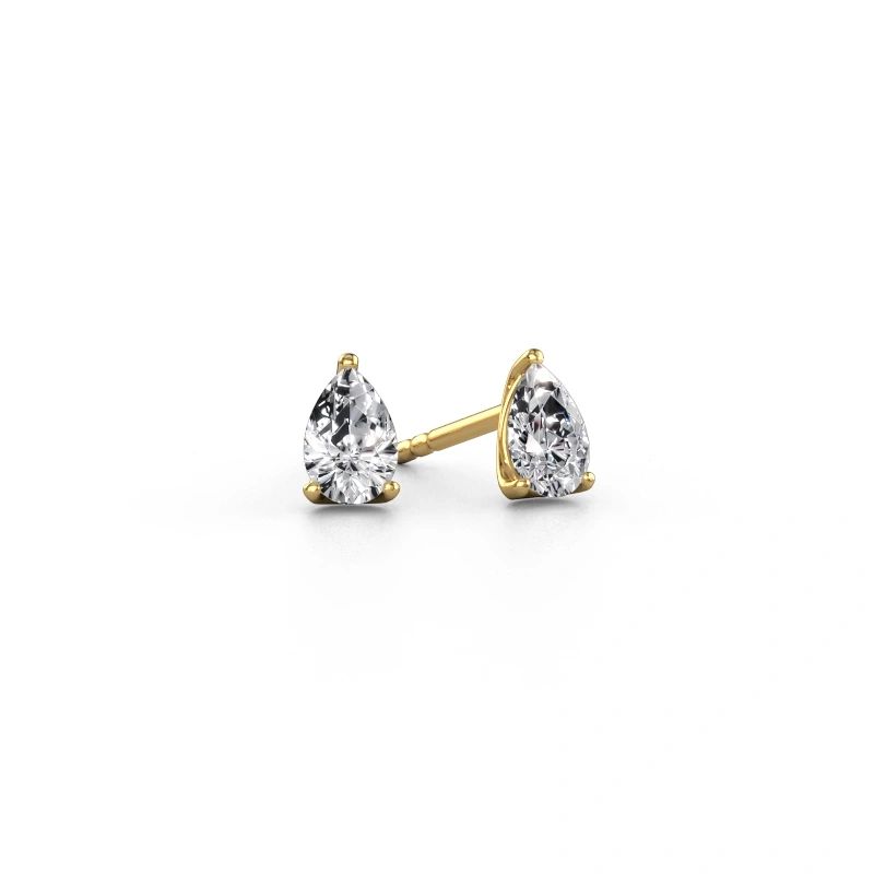 Clous d'oreilles Sam PER 585 or jaune diamant 1.50 crt