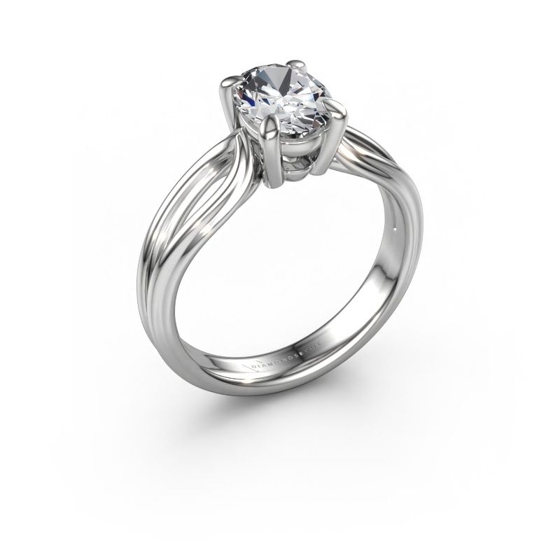 Verlobungsring Antonia ovl 1 950 Platin Diamant 1.10 crt