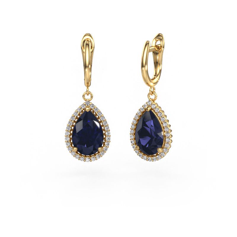 Ohrhänger Tilly per 3 585 Gold Saphir 12x8 mm