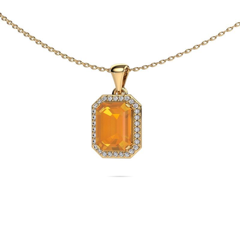Pendant Dodie 585 gold citrin 8x6 mm