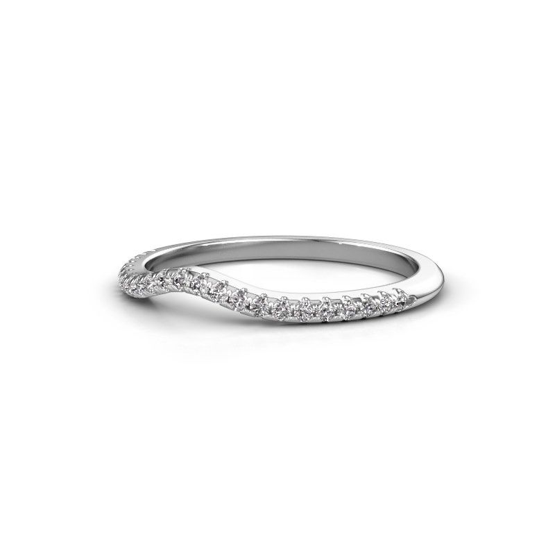 Afbeelding van Aanschuifring SRH0551C10H4<br/>585 witgoud<br/>Diamant 0.173 crt