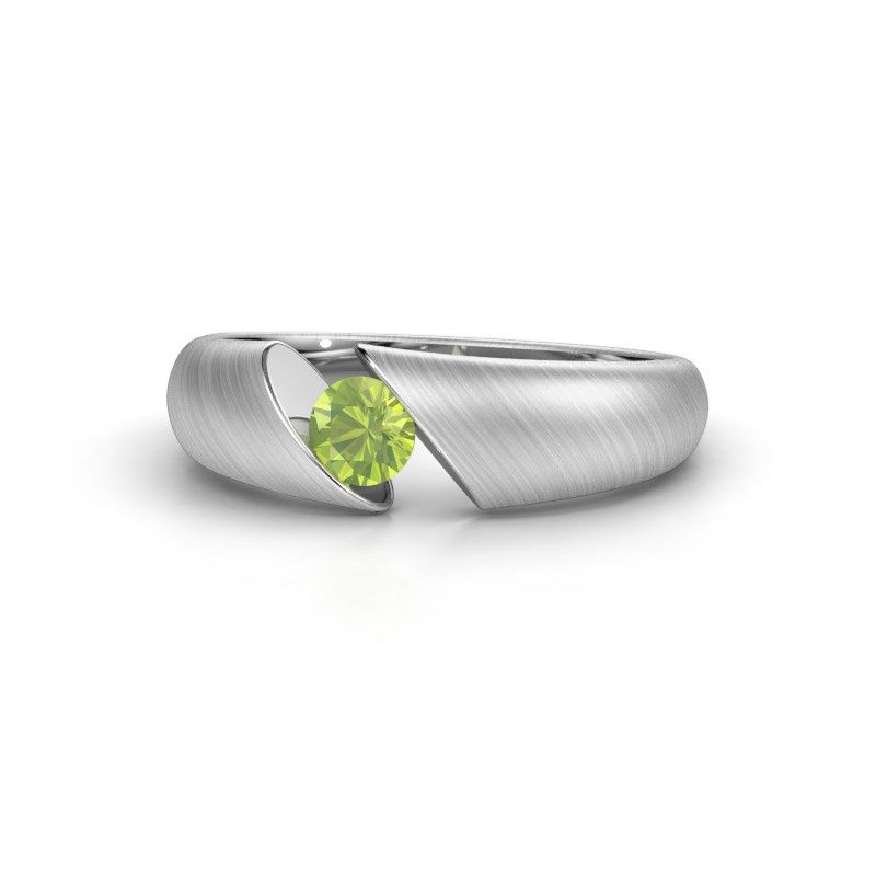 Image de Bague de fiançailles Hojalien 1<br/>950 platine<br/>Péridot 4 mm