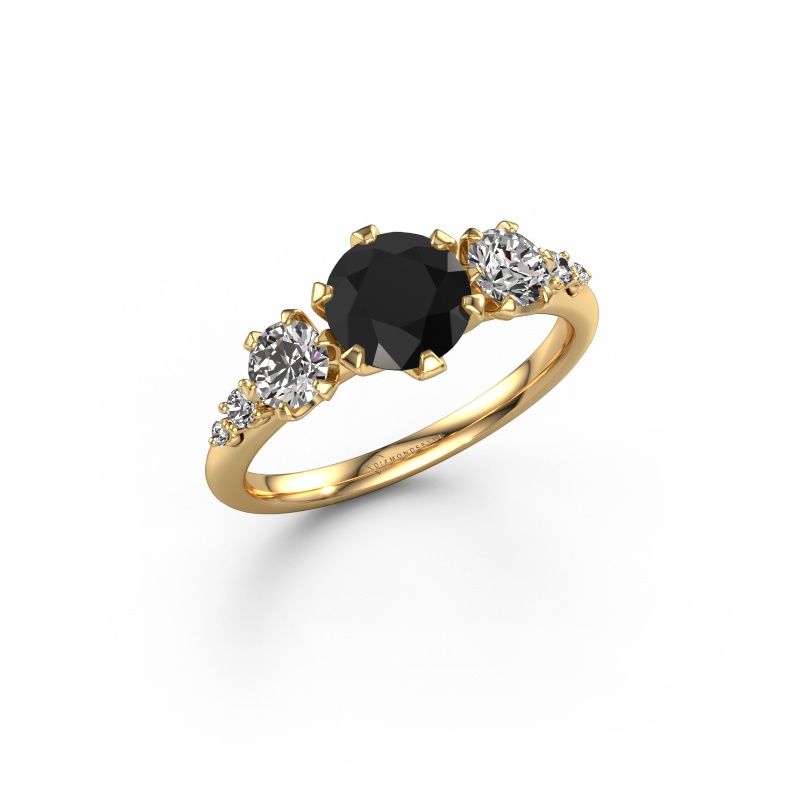Verlobungsring Aniek RND 585 Gold Schwarz Diamant 1.865 crt