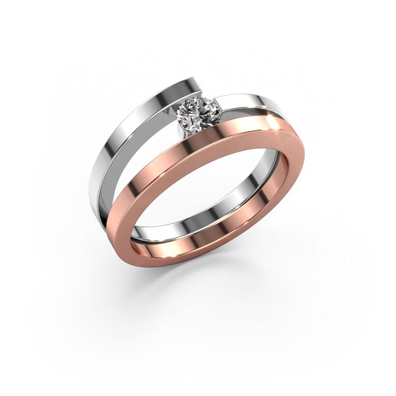 Ring Sandy 585 rose gold diamond 0.25 crt