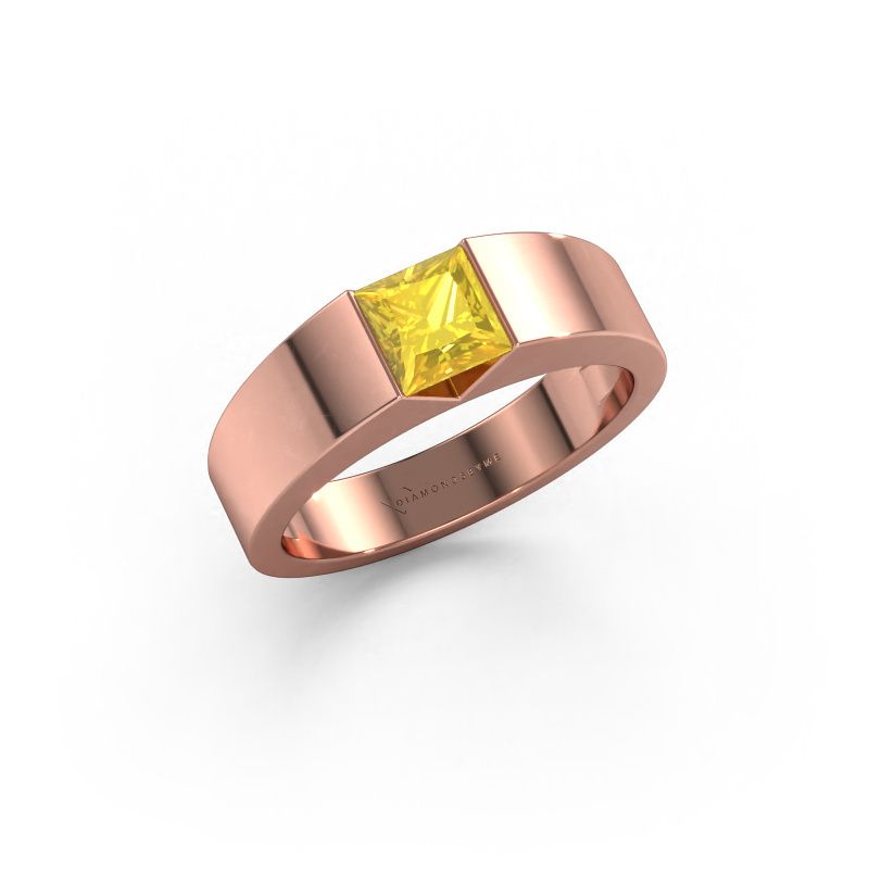 Verlobungsring Arlena 1 585 Roségold Gelb Saphir 4 mm