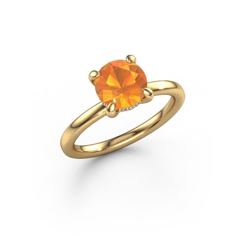Engagement ring Simone RND 2 585 gold citrin 7.3 mm