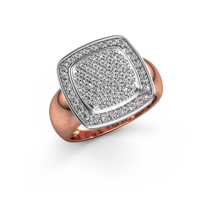 Afbeelding van Ring Paige 585 rosé goud diamant 0.658 crt