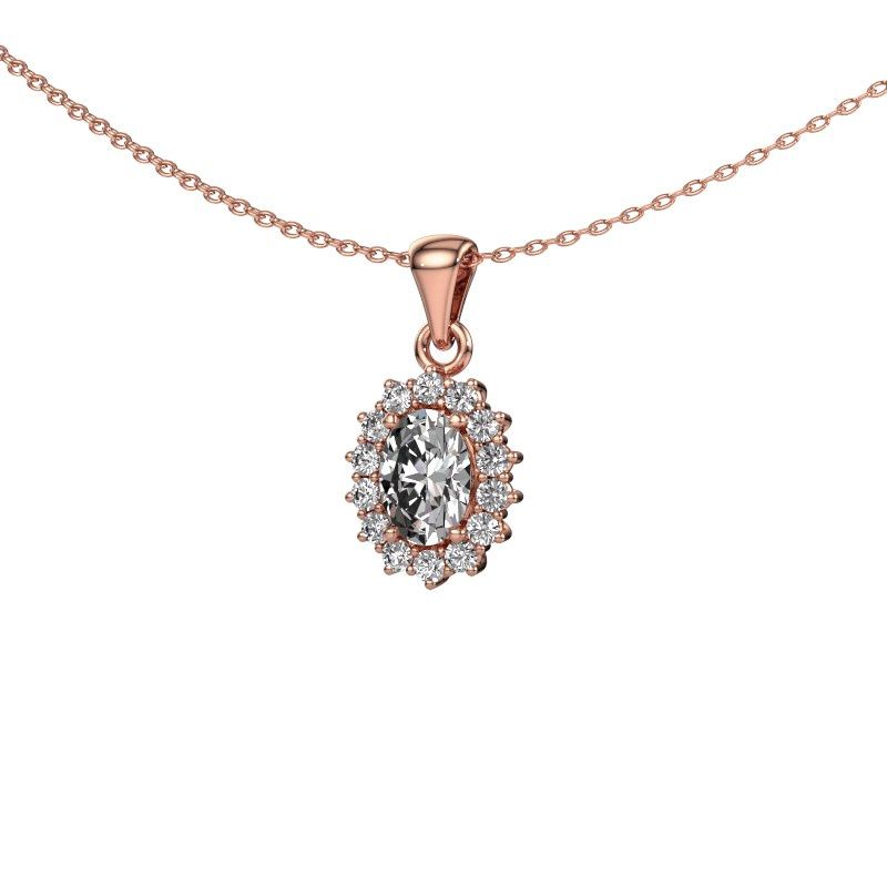 Pendentif Margien 585 or rose diamant 0.80 crt