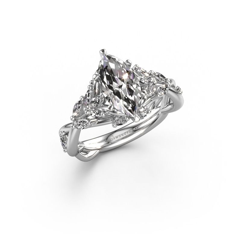 Engagement ring Samantha MRQ 585 white gold diamond 1.65 crt