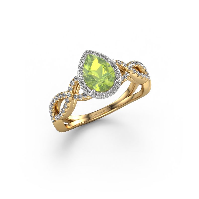 Verlobungsring Dionne pear 585 Gold Peridot 7x5 mm