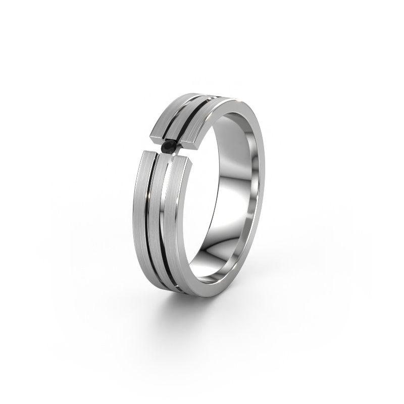 Ehering WH0402L15AM 950 Platin Schwarz Diamant ±5x1.7 mm
