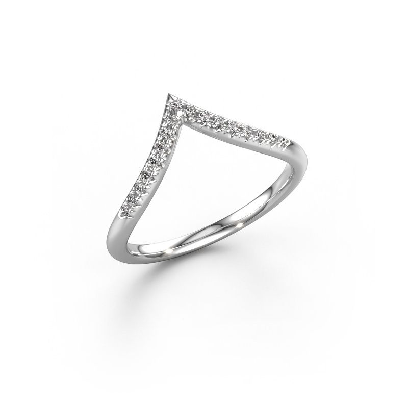 Bague superposable SR10D3H 950 platine diamant synthétique 0.114 crt