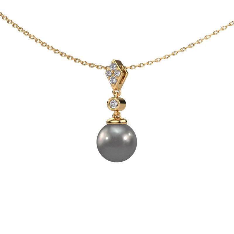 Pendant Marna 585 gold grey pearl 5 mm