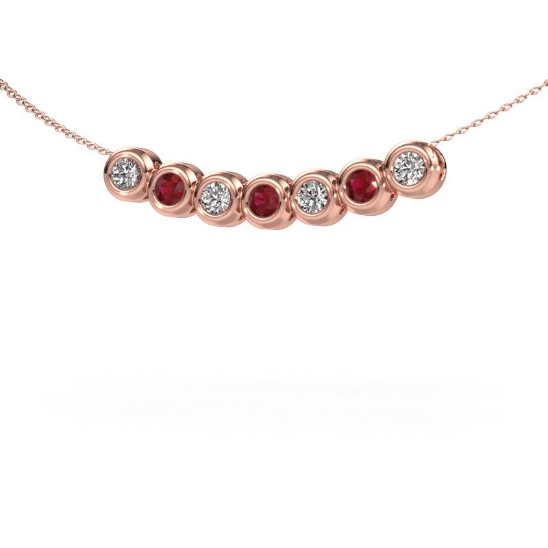 Kette Kim 7 585 Roségold Rubin 3.4 mm
