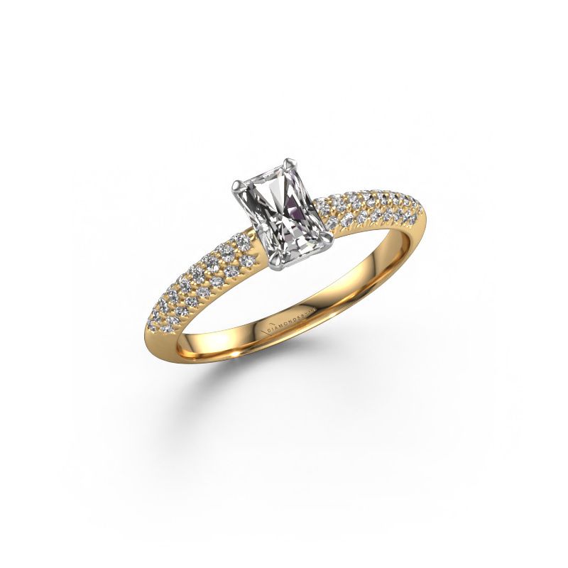 Engagement ring Morane RAD 585 gold diamond 0.927 crt