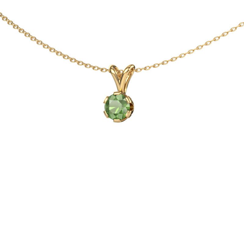 Anhänger Julia 585 Gold Turmalin grün 5 mm