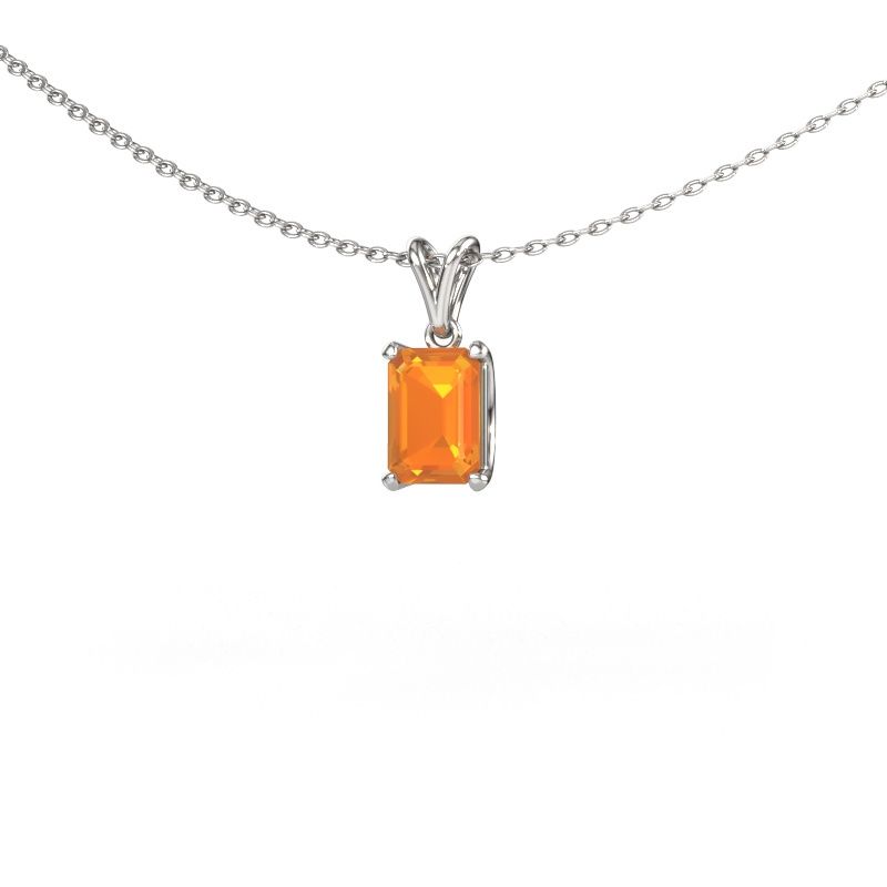 Pendant Sam EME 585 white gold citrin 7x5 mm