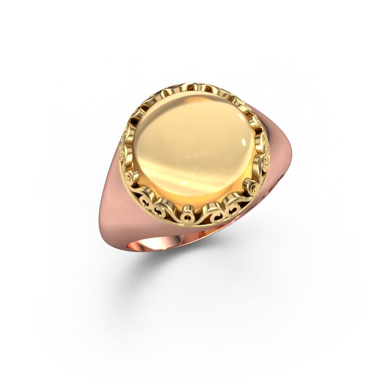 Ring Birgit 585 Roségold Citrin 6 mm