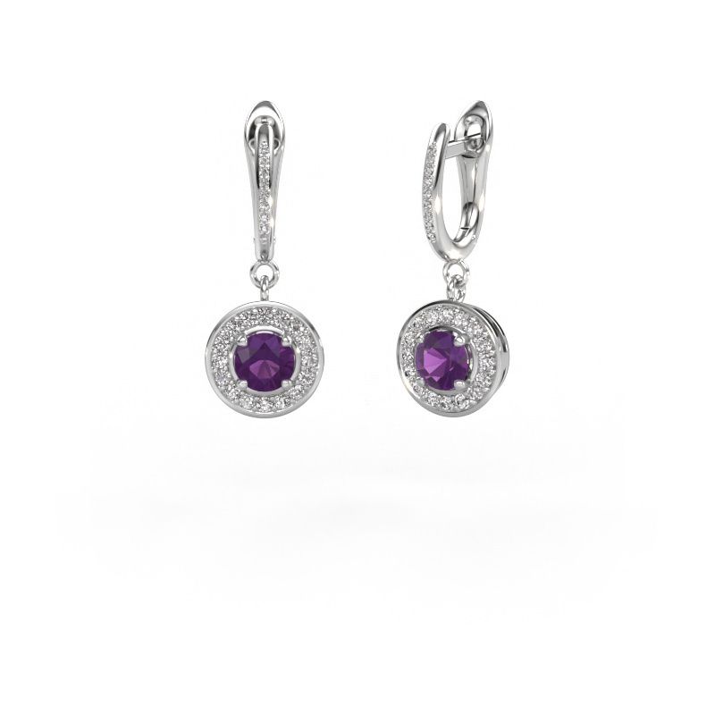 Ohrhänger Ninette 2 950 Platin Amethyst 5 mm