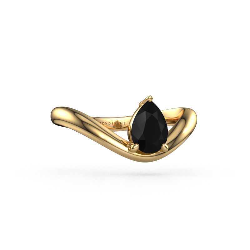Engagement ring Femke PER 585 gold black diamond 1.00 crt