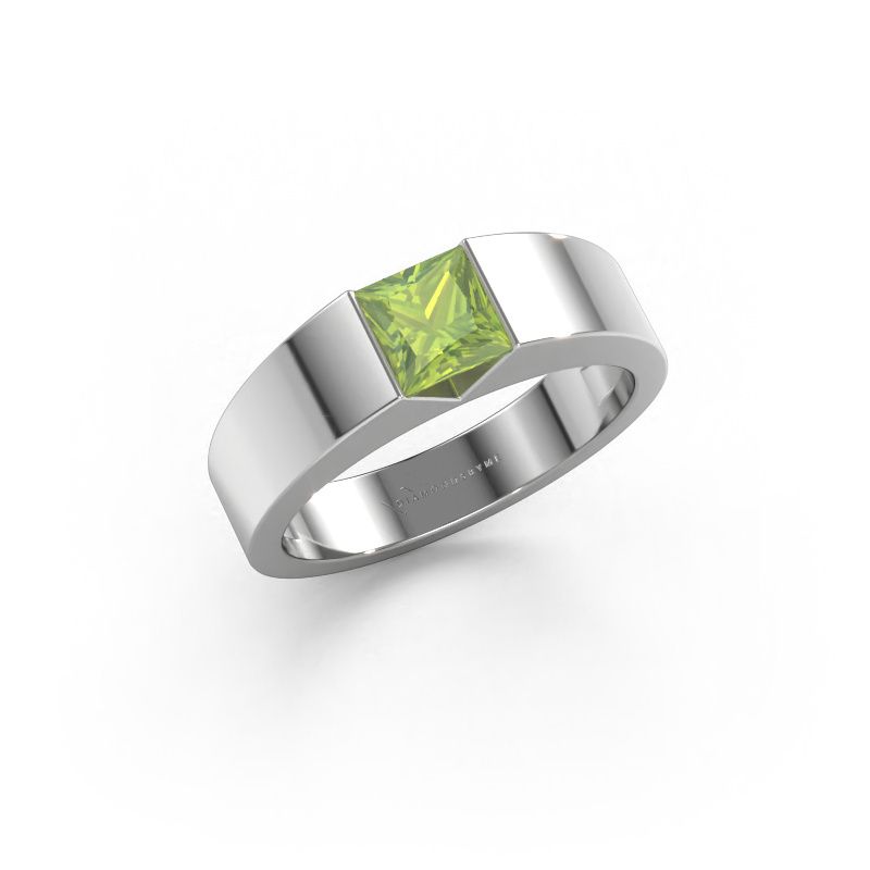 Bague de fiançailles Arlena 1 950 platine péridot 4 mm