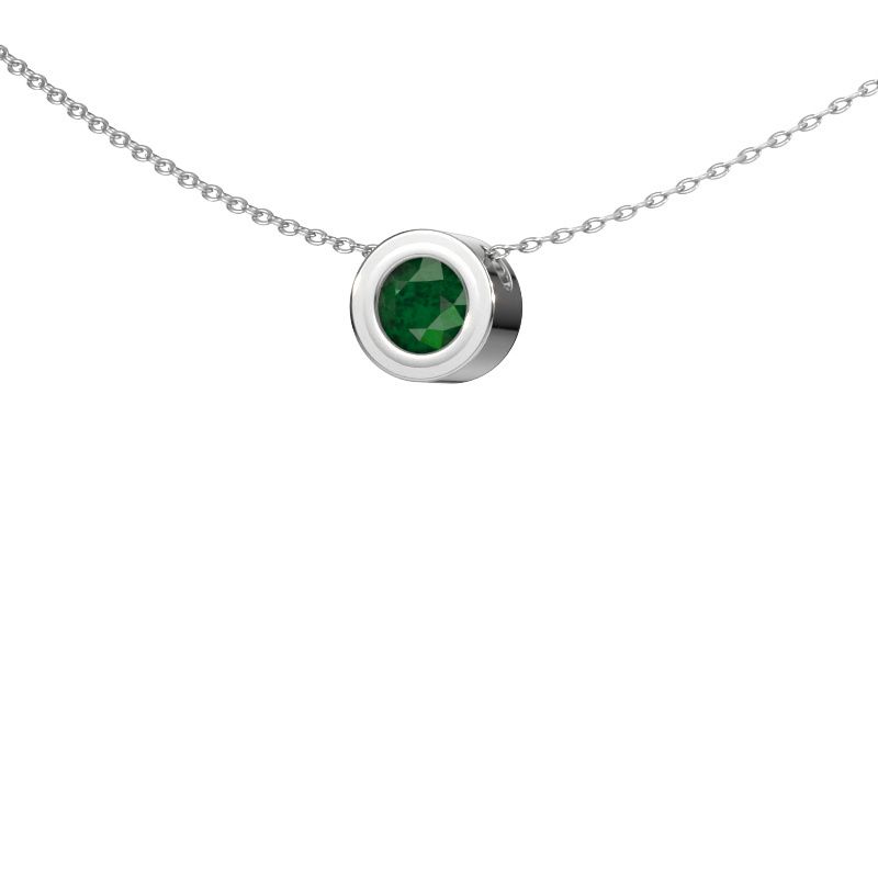 Pendant Ise 950 platinum emerald 5 mm