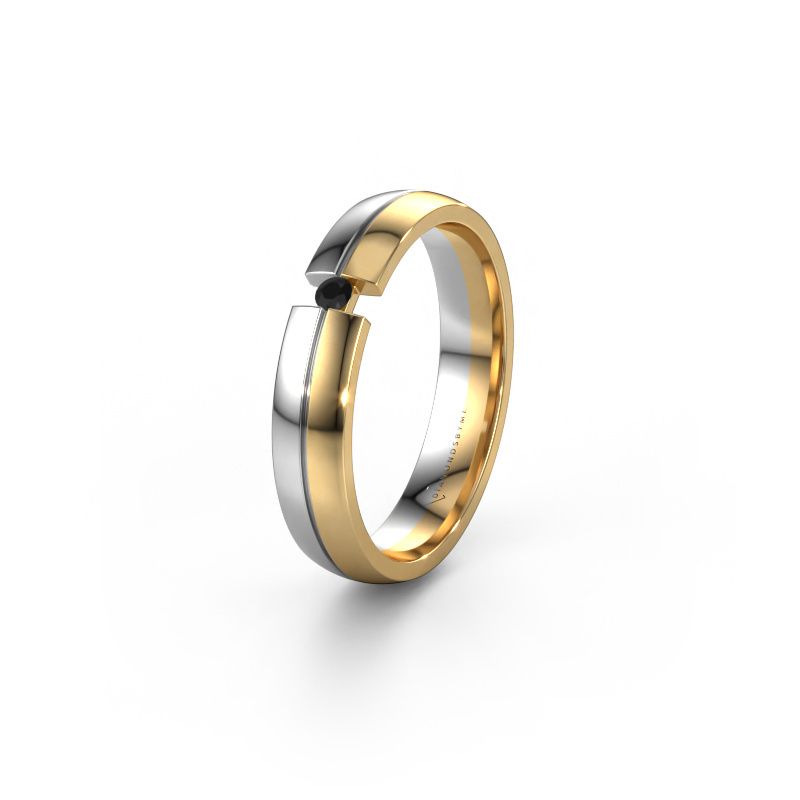 Trauring WH0254L24X 585 Gold Schwarz Diamant ±4x1.5 mm