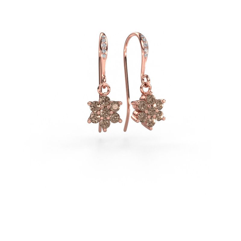 Ohrhänger Dahlia 2 585 Roségold Braun Diamant 0.69 crt