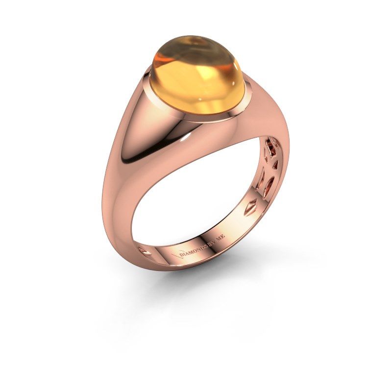 Afbeelding van Ring Zaza 585 rosé goud citrien 10x8 mm
