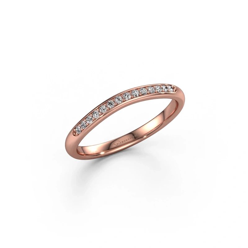 Stackable ring SR20A4H 585 rose gold lab grown diamond 0.113 crt